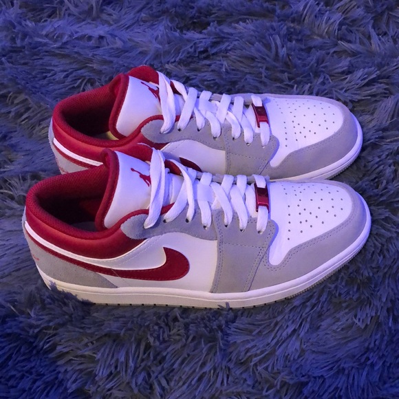 Air Jordan 1 low smoke grey gym red - Picture 3 of 4